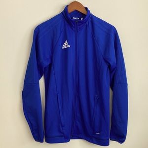 Adidas| Bright Blue Full Zip Climalite Jacket sz Small